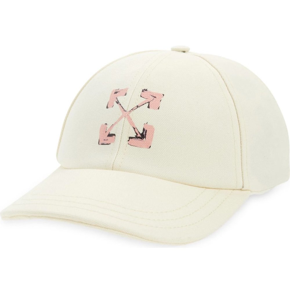 Off-White Painted Arrows Logo Cotton Baseball Cap